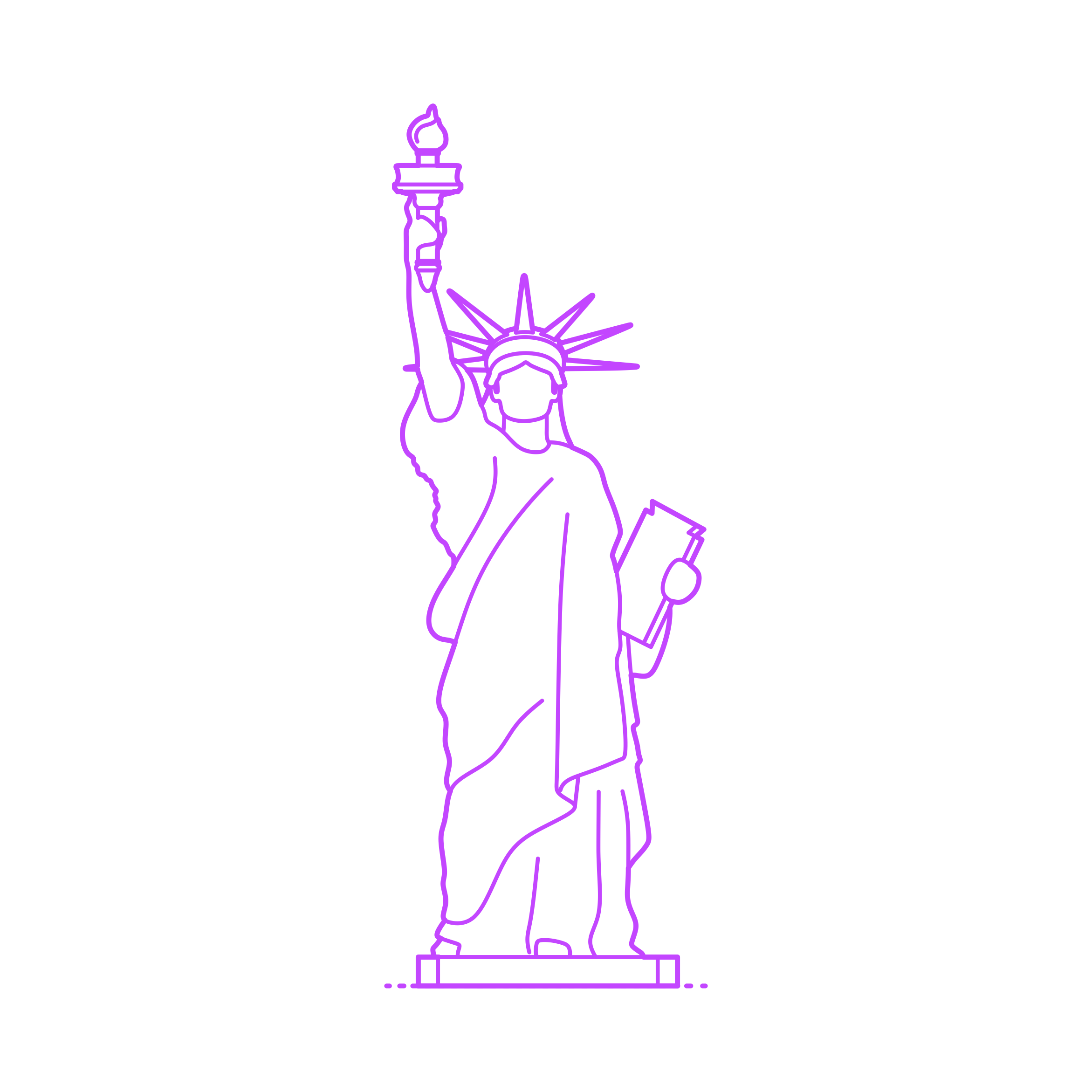 Culture Sculptures State Of Liberty Outline Svg File Free Vectors